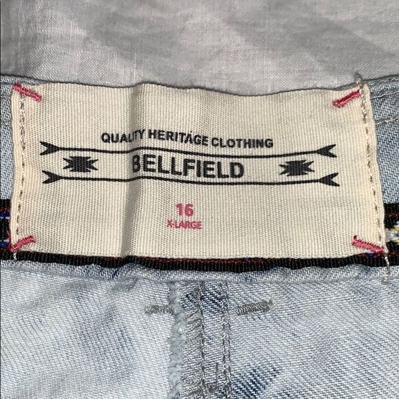 BELLFIELD “Tamara” Tie Dye Denim Cutoff Shorts-16 - Picture 4 of 5